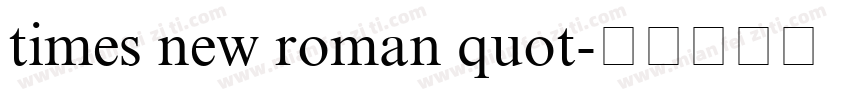 times new roman quot字体转换